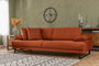 Atelier Del Sofa Sofá-cama 3 Plazas Mustang Naranja Estilo Industrial Hotelero